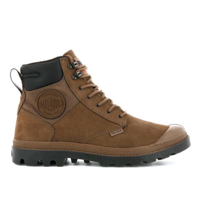 Palladium Pampa Shield WP+ LUX Laarzen Heren Bruin | NL 83NPCOL